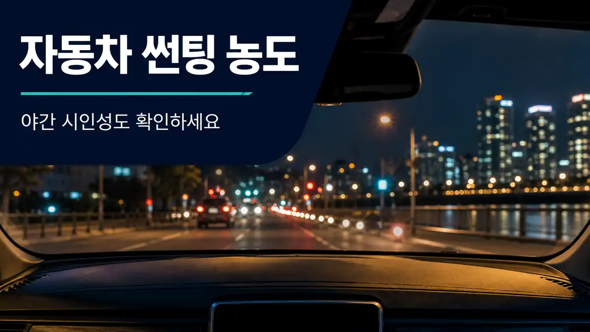 자동차 썬팅 농도 추천 3. 운전 성향별 맞춤 썬팅 농도 추천