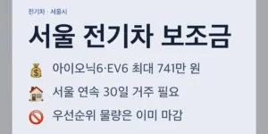 서울 전기차 보조금, 지금 남은 대수