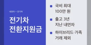 전기차 전환지원금, 누가 받나